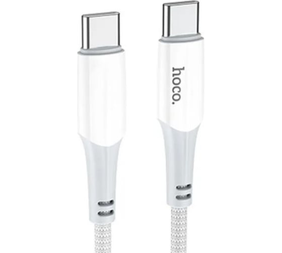 Кабель Usb-c Hoco x70 ferry type-c, 3а, pd60w, 1м, нейлон (белый) 0L-00054470 1