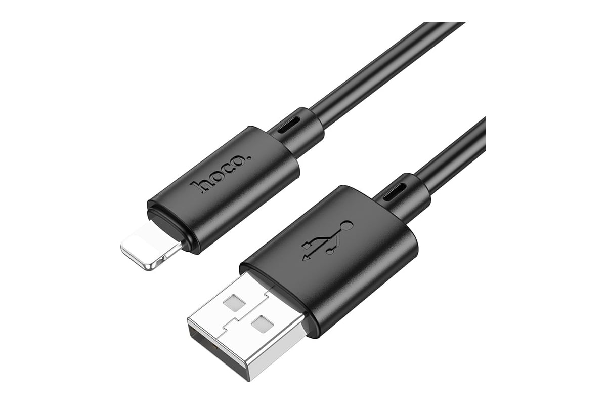 Кабель Usb Hoco x88 gratified lightning 8-pin, 2.4а, 1м, tpu (черный)  0L-00056440 - выгодная цена, отзывы, характеристики, фото - купить в Москве  и РФ