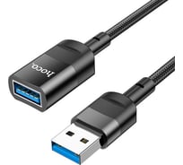 Usb удлинитель Hoco u107 usb(f), usb 3.0, 1.2м, нейлон (черный) 0L-00054466