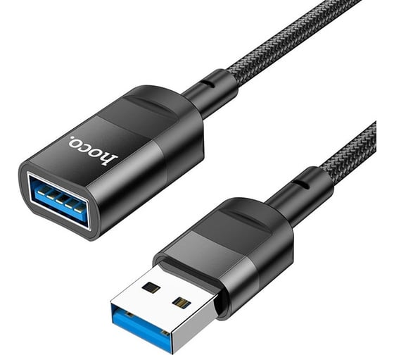 Usb удлинитель Hoco u107 usb(f), usb 3.0, 1.2м, нейлон (черный) 0L-00054466