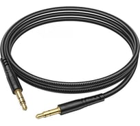 Аудиокабель Hoco upa24 3.5мм, 1м, нейлон (черный) 0L-00058904