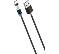 Дата-кабель More Choice Smart USB 3.0A для Type-C Magnetic нейлон 1м K61Sa Black