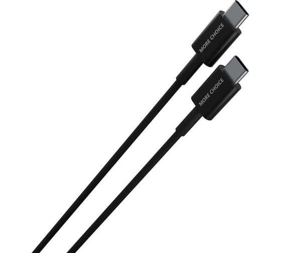 Дата-кабель More Choice Smart USB 3.0A PD 60W быстрая зарядка для Type-C Type-C TPE 1м K71Sa Black 1