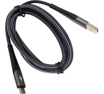 Дата-кабель More Choice Smart USB 3.0A для micro USB нейлон 1м K41Sm Silver Black