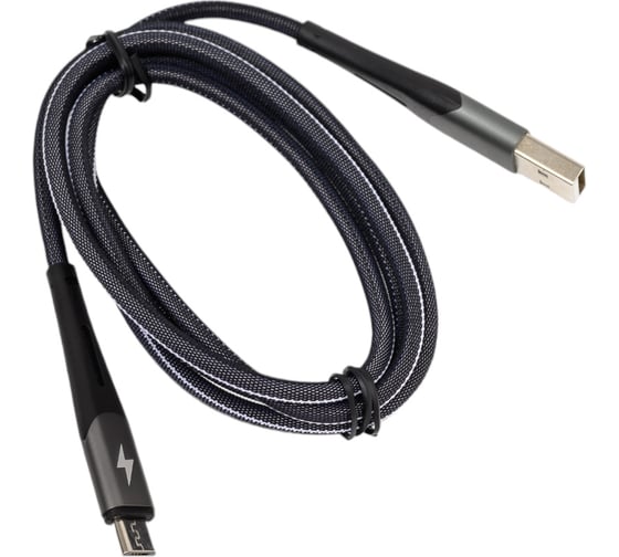 Дата-кабель More Choice Smart USB 3.0A для micro USB нейлон 1м K41Sm Silver Black 1