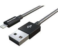 Дата-кабель More Choice USB 2.1A для Lightning 8-pin металл 1м K31i Black
