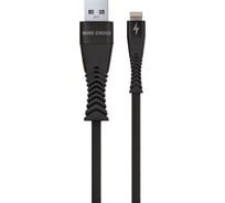 Дата-кабель More Choice Smart USB 2.4A для Lightning 8-pin нейлон 1м K41Si Black