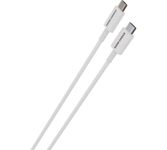 Дата-кабель More Choice Smart USB 5.0A PD 100W быстрая зарядка для Type-C Type-C TPE 1м K76Sa White