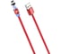 Дата-кабель More Choice Smart USB 2.4A для Lightning 8-pin Magnetic нейлон 1м K61Si Red 4