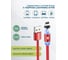 Дата-кабель More Choice Smart USB 2.4A для Lightning 8-pin Magnetic нейлон 1м K61Si Red 5