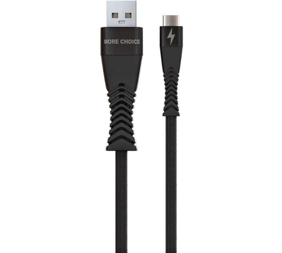 Дата-кабель More Choice Smart USB 3.0A для Type-C нейлон 1м K41Sa Black 1