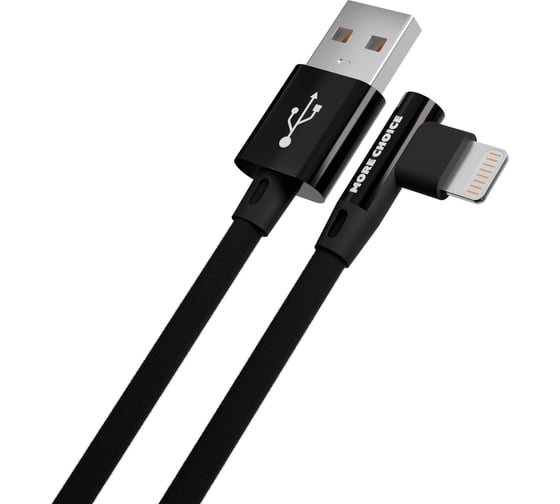 Дата-кабель More Choice USB 2.1A для Lightning 8-pin нейлон 1м K27i Black 1