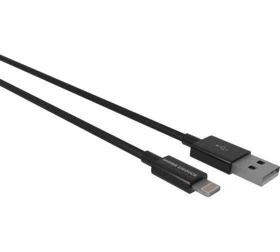 Дата-кабель More Choice USB 2.1A для Lightning 8-pin TPE 1м K24i Black 1