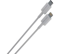 Дата-кабель More Choice Smart USB 2.4A PD30W быстрая зарядка для Lightning 8-pin Type-C TPE 2м K71Si White