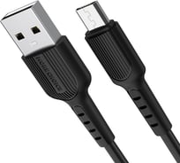 Дата-кабель More Choice USB 2.0A для micro USB TPE 1м K26m Black