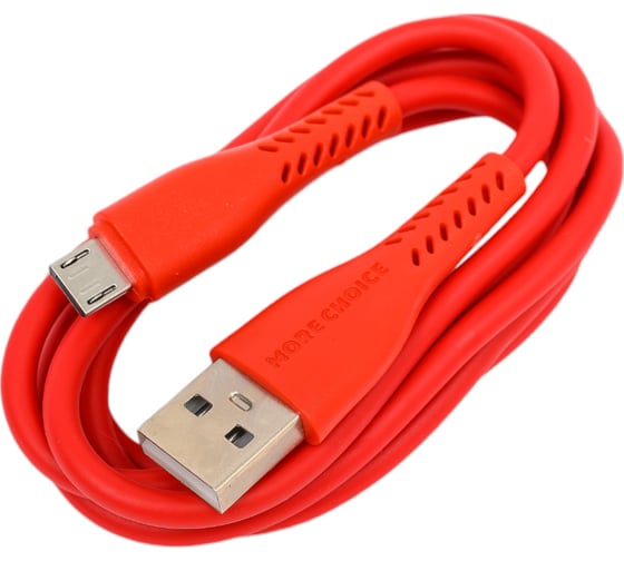 Дата-кабель More Choice USB 2.0A для micro USB TPE 1м K16m Red