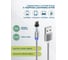 Дата-кабель More Choice Smart USB 2.4A для Lightning 8-pin Magnetic нейлон 1м K61Si Dark Grey 4