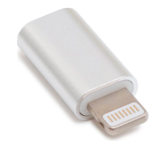 Адаптер Borofone bv5 microusb/lightning 8-pin, серебряный 0L-00048565 1