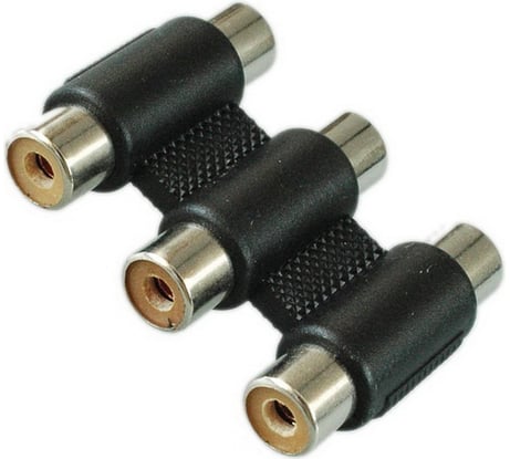 Переходник Pro Legend 3хRCA гнездо -3хRCA гнездо пластик, 0 PL2360