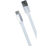 Кабель USB type C (male) - USB 2.0 (male) Pro Legend 1.2м. белый, плоский, 2А PL1434