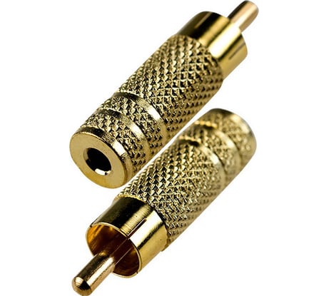 Переходник RCA штекер - 3.5мм гнездо моно Pro Legend металл "позолоченный", 0 PL2369