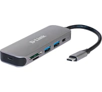 Концентратор d-link с 2 портами usb 3.0, 1 портом usb type-c, слотами для карт sd и microsd и разъемом usb type-c DUB-2325/A1A