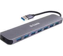 Концентратор d-link с 7 портами usb 3.0, 1 порт с поддержкой режима быстрой зарядки DUB-1370/B2A