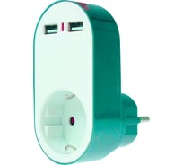 Розетка с з/у SCHWABE 2хUSB-разъема 5В 2400мА 18211AS
