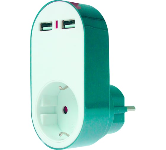 Розетка с з/у SCHWABE 2хUSB-разъема 5В 2400мА 18211AS