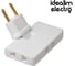 Сетевой электрический плоский поворотный тройник idealim в розетку Белый white 7