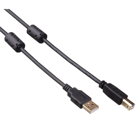 Кабель ExeGate USB 2.0 EX-CCF-USB2-AMBM-3.0 Am Bm, 3м, 2 фильтра 138947