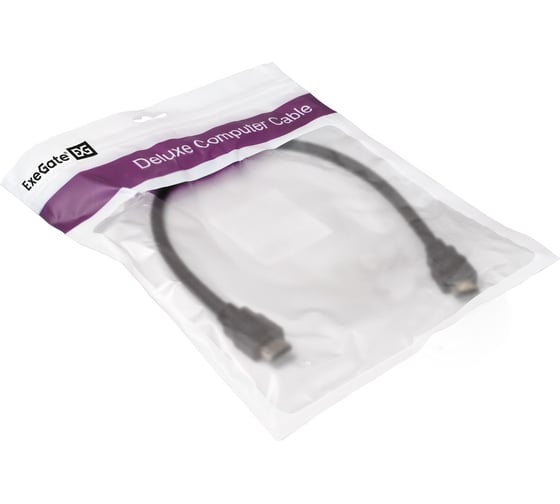 Кабель ExeGate HDMI EX-CC-HDMI2-0.5 19M 19M, 0,5м, v2.0, 4K UHD, Ethernet, позолоченные контакты 287728