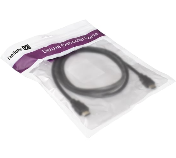Кабель ExeGate HDMI EX-CC-HDMI2-1.8 19M 19M, v2.0, 1,8м, 4K UHD, Ethernet, позолоченные контакты 287730