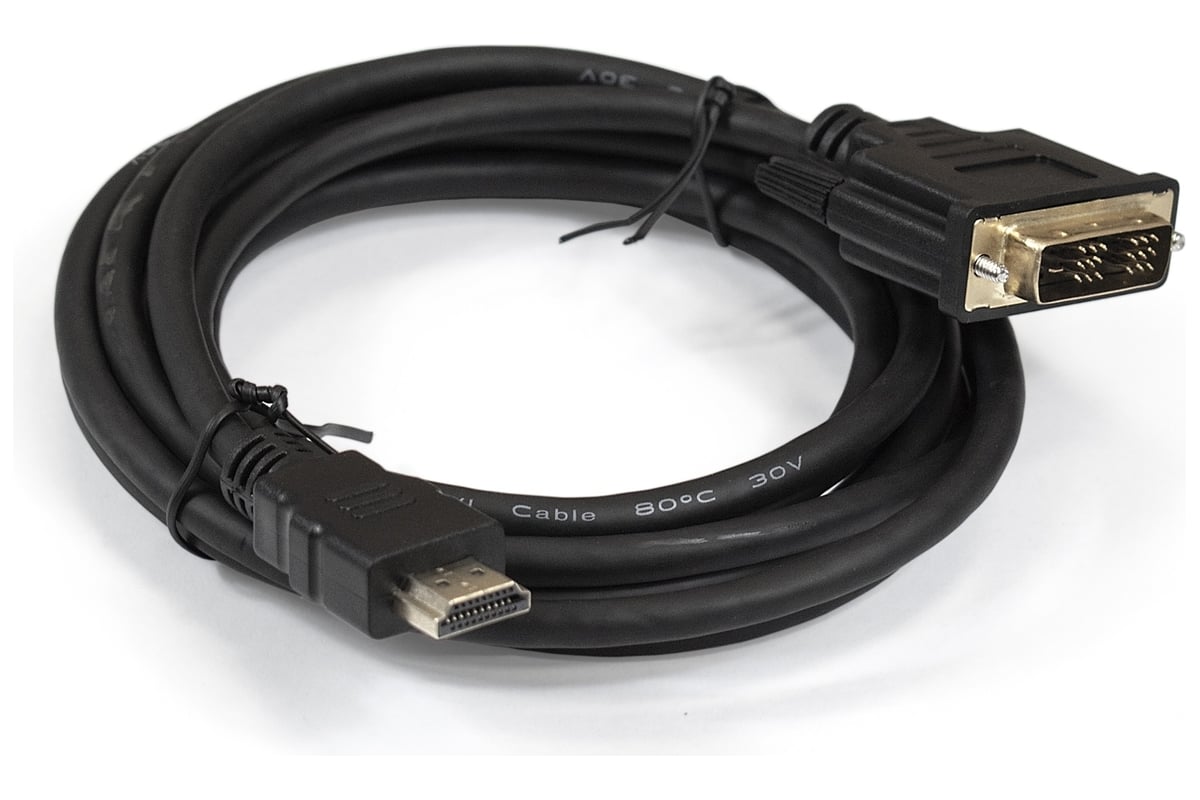 Кабель ExeGate HDMI-DVI EX-CC-HDMIM-DVIM-1.8 19M 19M, single link, 1,8м,  позолоченные контакты 284893 - выгодная цена, отзывы, характеристики, фото  - купить в Москве и РФ