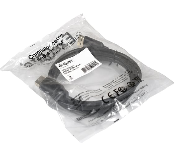 Кабель ExeGate DisplayPort EX-CC-DP-1.8 20M 20M, 1,8м, v1.2 284912