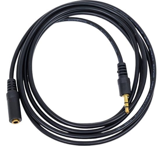 Удлинитель ExeGate звуковой EX-CCA-423-2.0 3.5mm Jack M 3.5mm Jack F, 2м, позолоченные контакты 205308