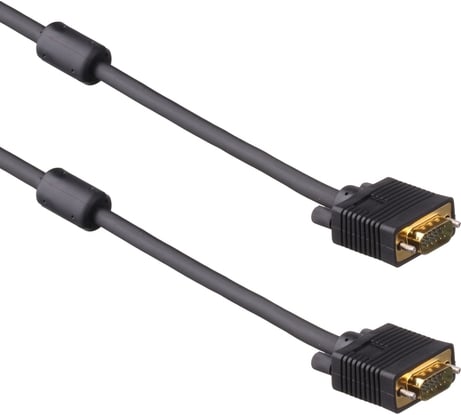 Кабель ExeGate VGA Pro EX-CC-PVGA-15M15M-10.0 15M 15M, 10м, 2 фильтра, позолоченные контакты, экран 169516