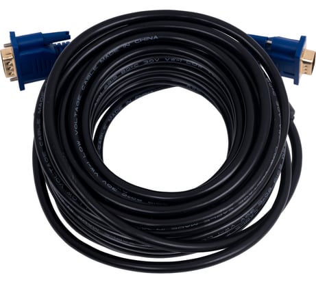 Кабель ExeGate VGA Pro EX-CC-PVGA-15M15M-10.0 15M 15M, 10м, 2 фильтра, позолоченные контакты, экран 169516