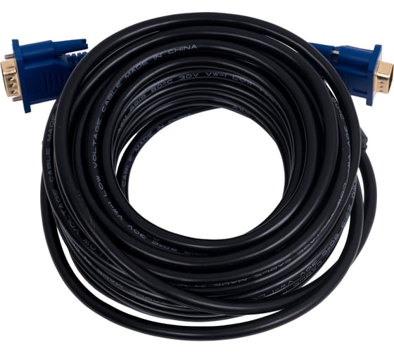 Кабель ExeGate VGA Pro EX-CC-PVGA-15M15M-10.0 15M 15M, 10м, 2 фильтра, позолоченные контакты, экран 169516