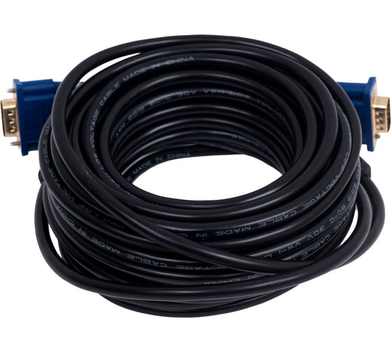 Кабель ExeGate VGA Pro EX-CC-PVGA-15M15M-10.0 15M 15M, 10м, 2 фильтра, позолоченные контакты, экран 169516