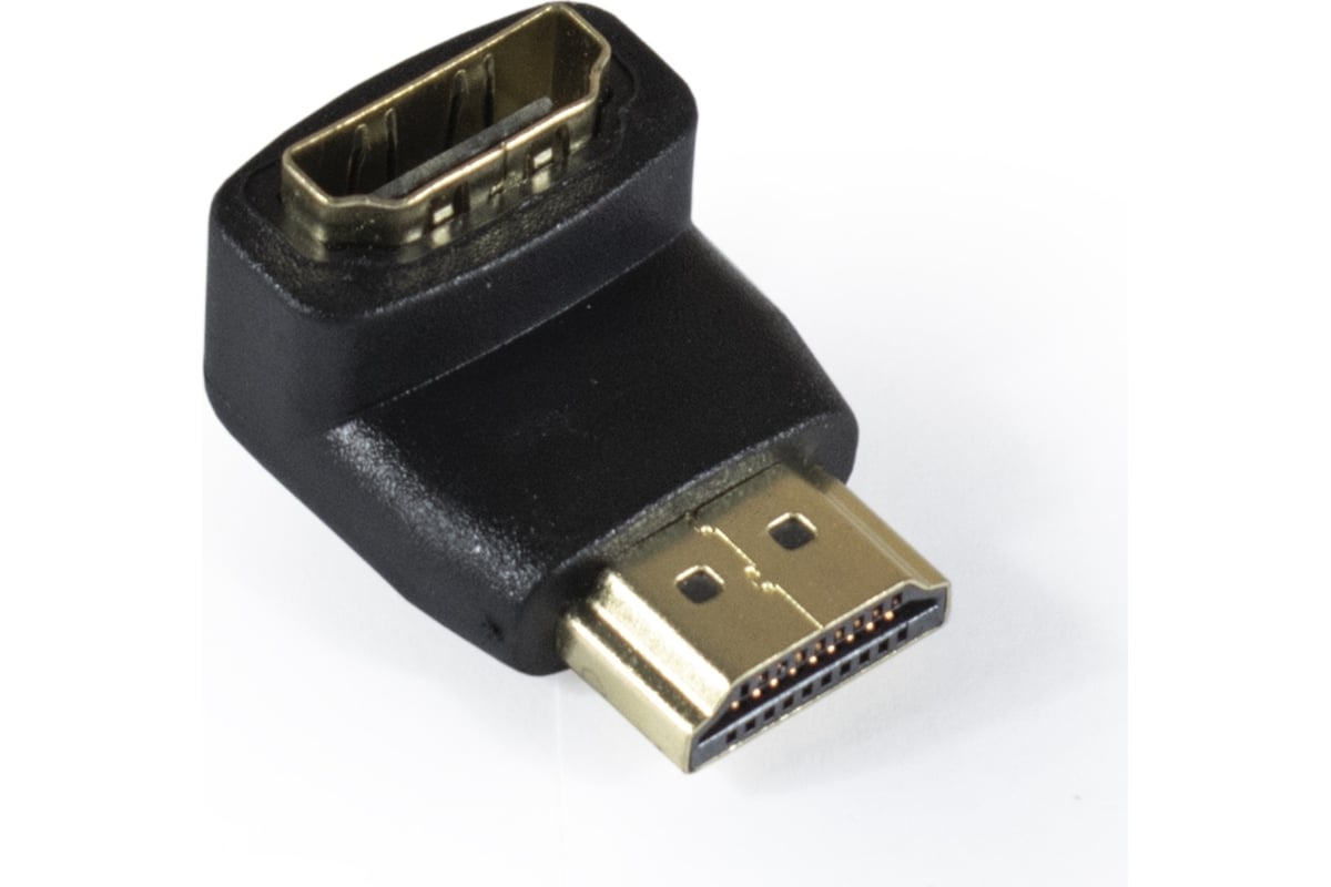 Переходник HDMI-HDMI ExeGate EX-HDMI90-FML 19M/19F угловой