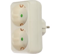 Электрический тройник EUROTEX с заземлением на 2 гнезда, 16 А 085511-002