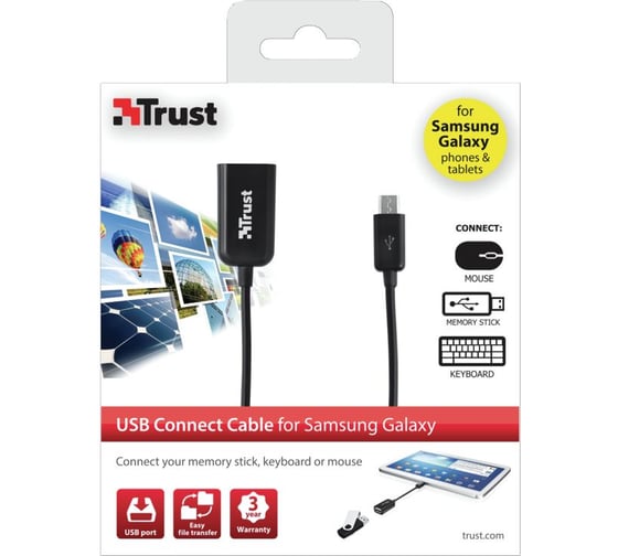 Адаптер Trust USB micro-USB для Samsung 19910