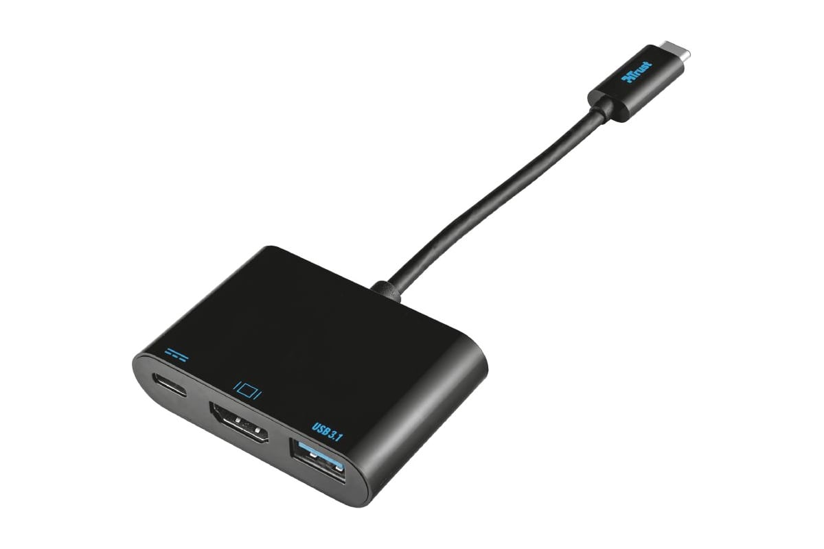 Trust USB адаптер. USB-концентратор с поддержкой HDMI. Truss Adapter.