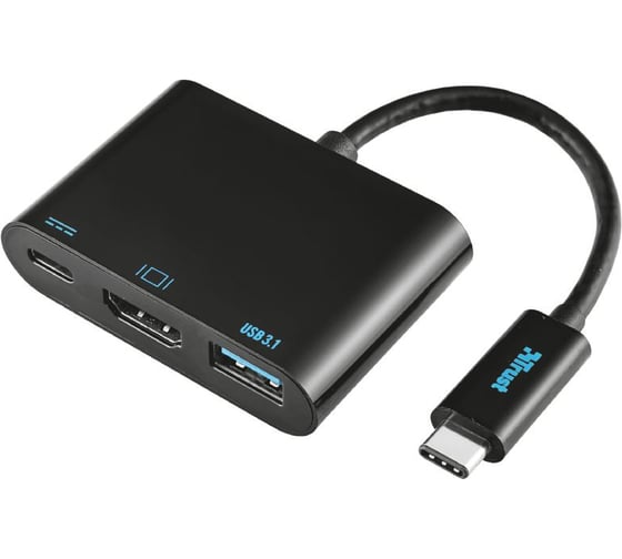 Адаптер Trust USB-C мультипорт 3в1 HDMI-USB3.1-USB-C 21260