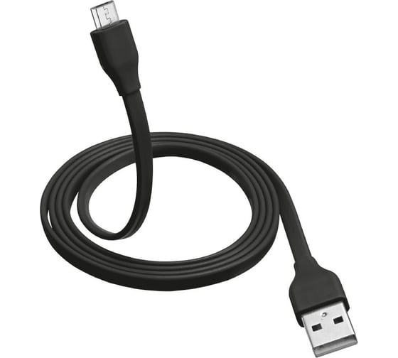 Кабель Trust MICRO-USB 1м плоский чёрный 20135