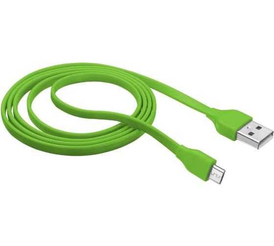 Кабель Trust MICRO-USB 1м плоский лаймовый 20138