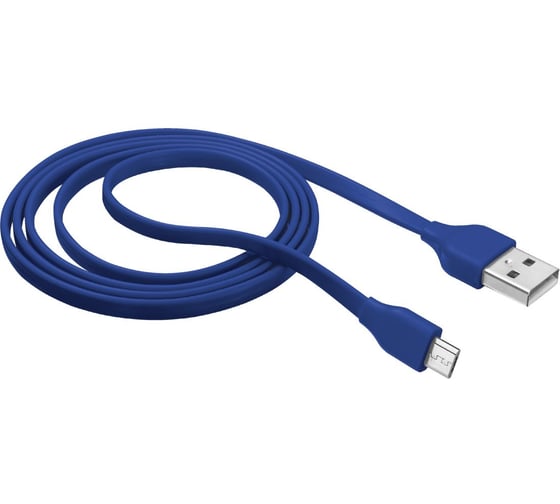 Кабель Trust MICRO-USB 1м плоский голубой 20136
