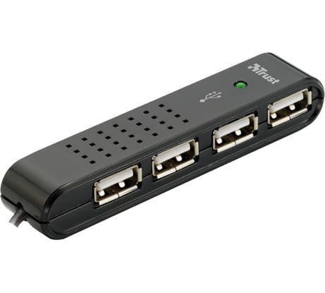 USB-хаб Trust Vecco 4xUSB 2.0 держатель провода 14591