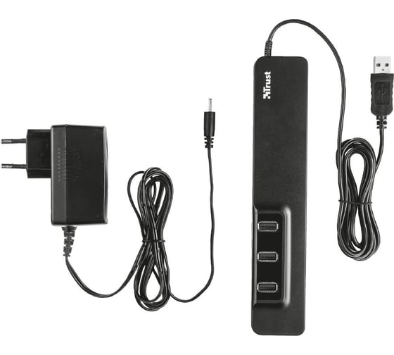 USB-хаб Trust Oila 10xUSB 2.0 с блоком питания 20575